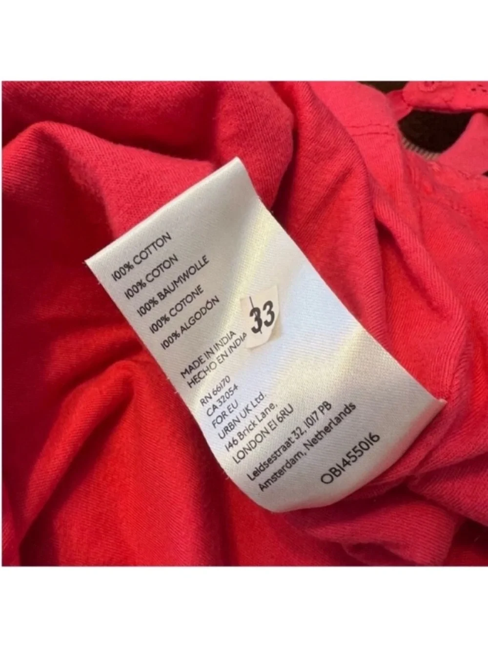 Free people Apricot Rose Eyelet Puff Sleeve Open Back Mini Dress Red